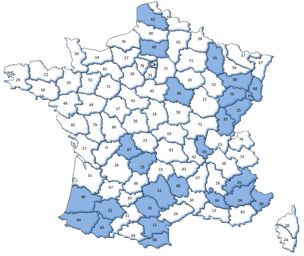 Carte de fédérations